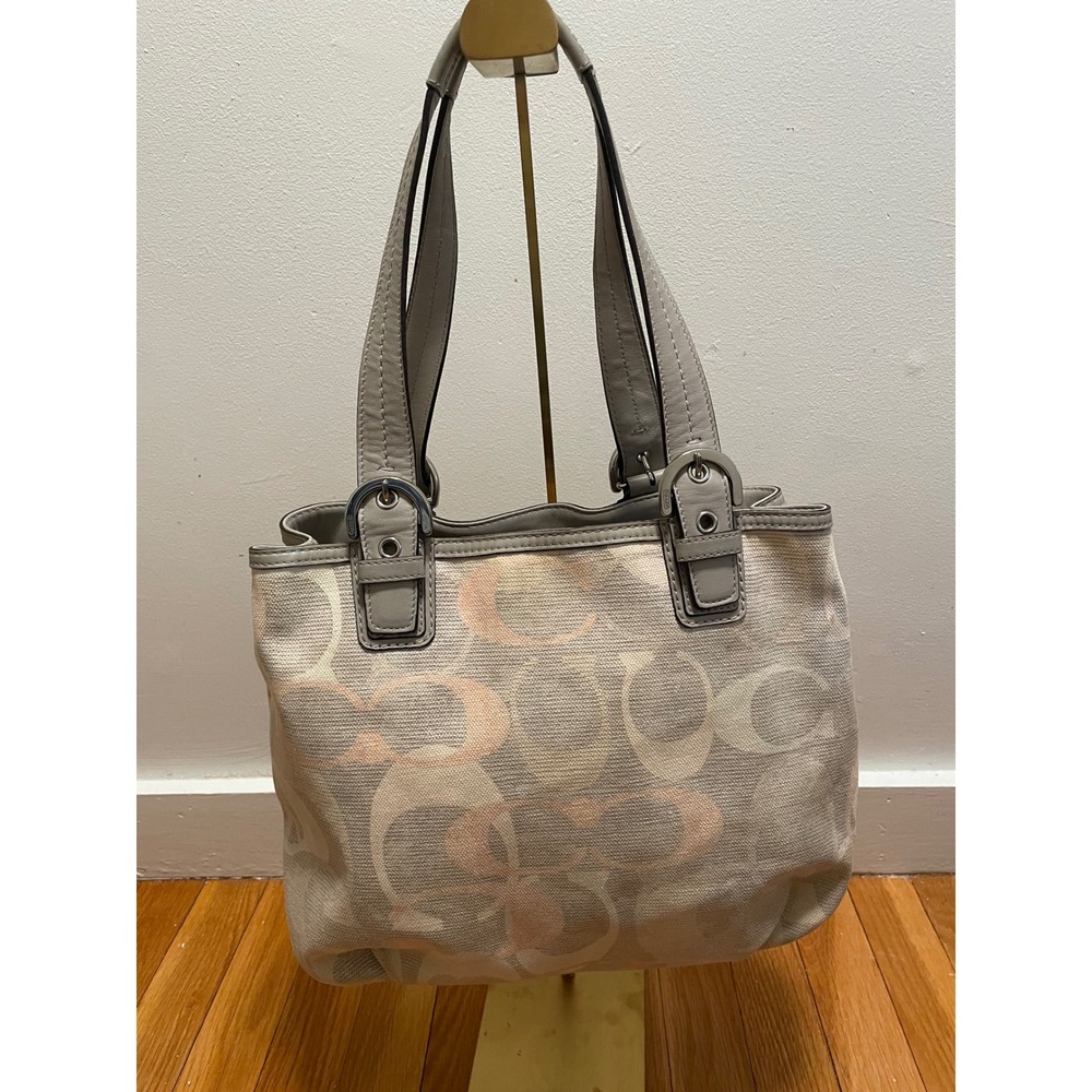 Coach Optic C Canvas Tote Bag Leather Trim‎ F19268 Shoulder 2012 - Picture 4 of 12